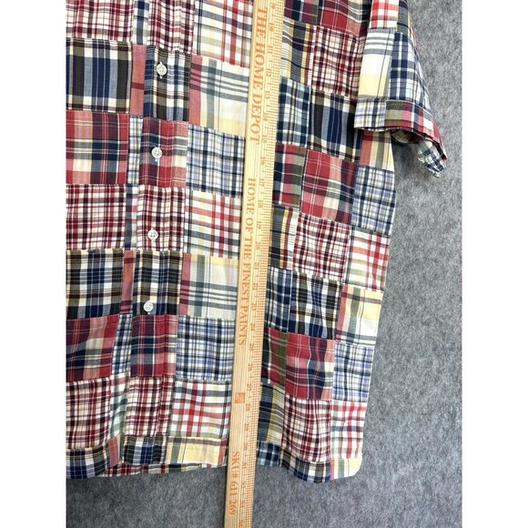 Brooks Brothers Patchwork Shirt Men's XL Colorful Madras Plaid Button Down - Picture 5 of 7